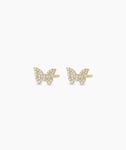 Diamond Butterfly Studs