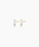 Diamond and White Sapphire Amara Studs