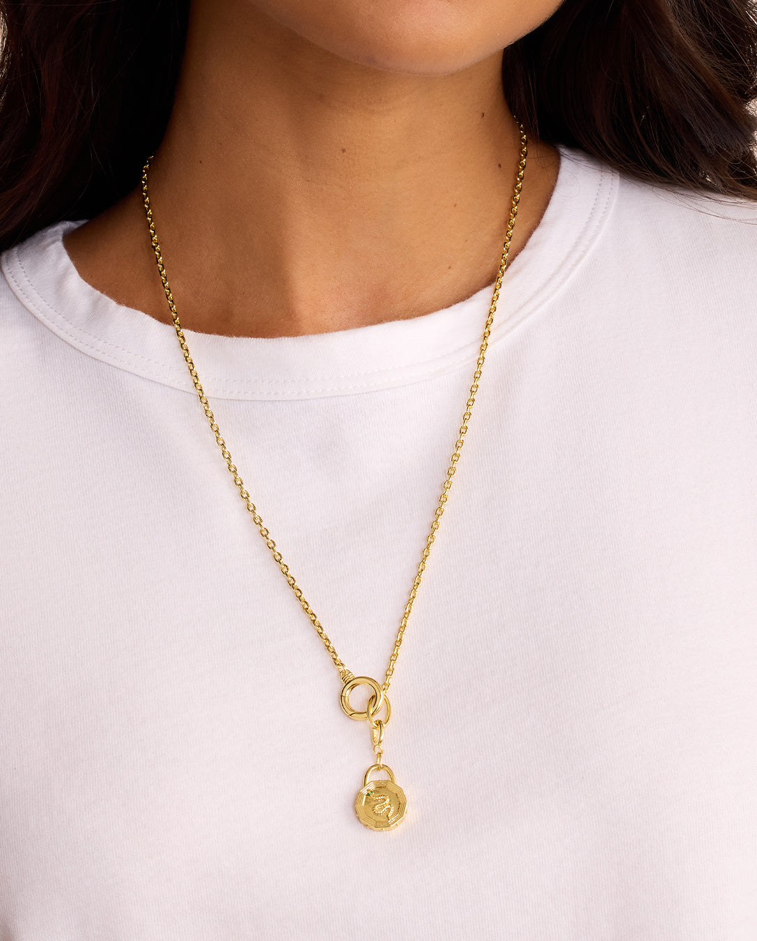 Avery Mini Snake Coin Necklace