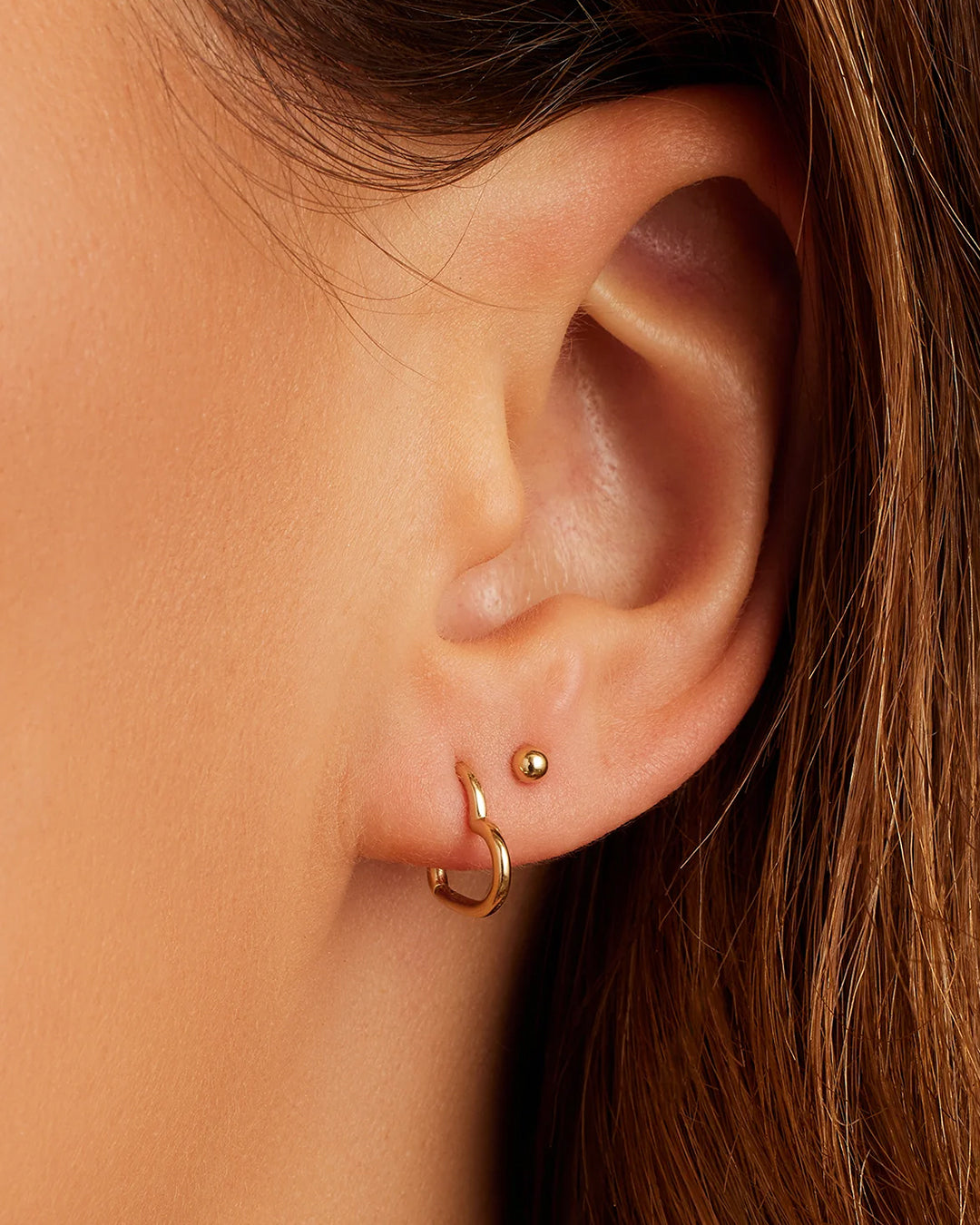 14k Gold Newport Flat Back Single Stud