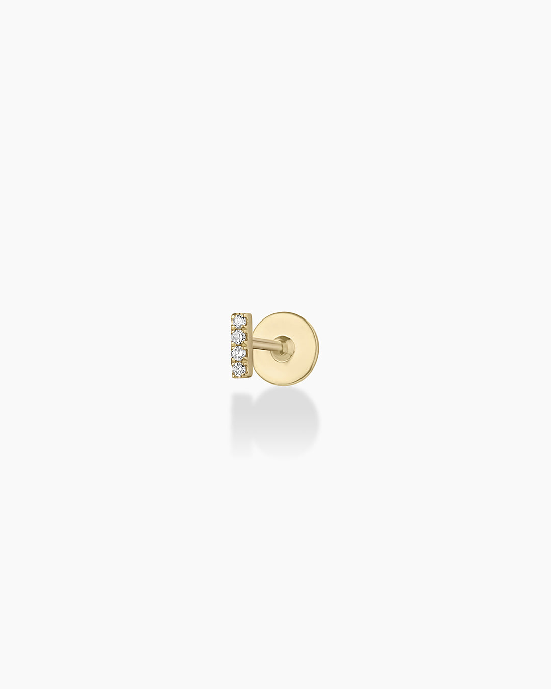 Diamond Pavé Bar Flat Back Single Stud