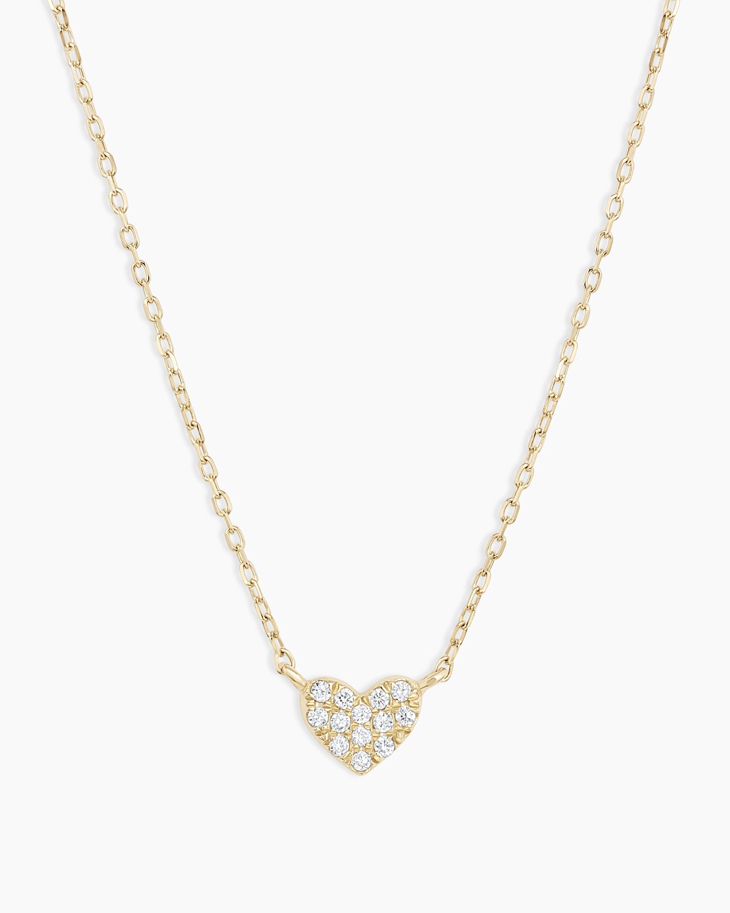 Diamond Pavé Mini Heart Necklace