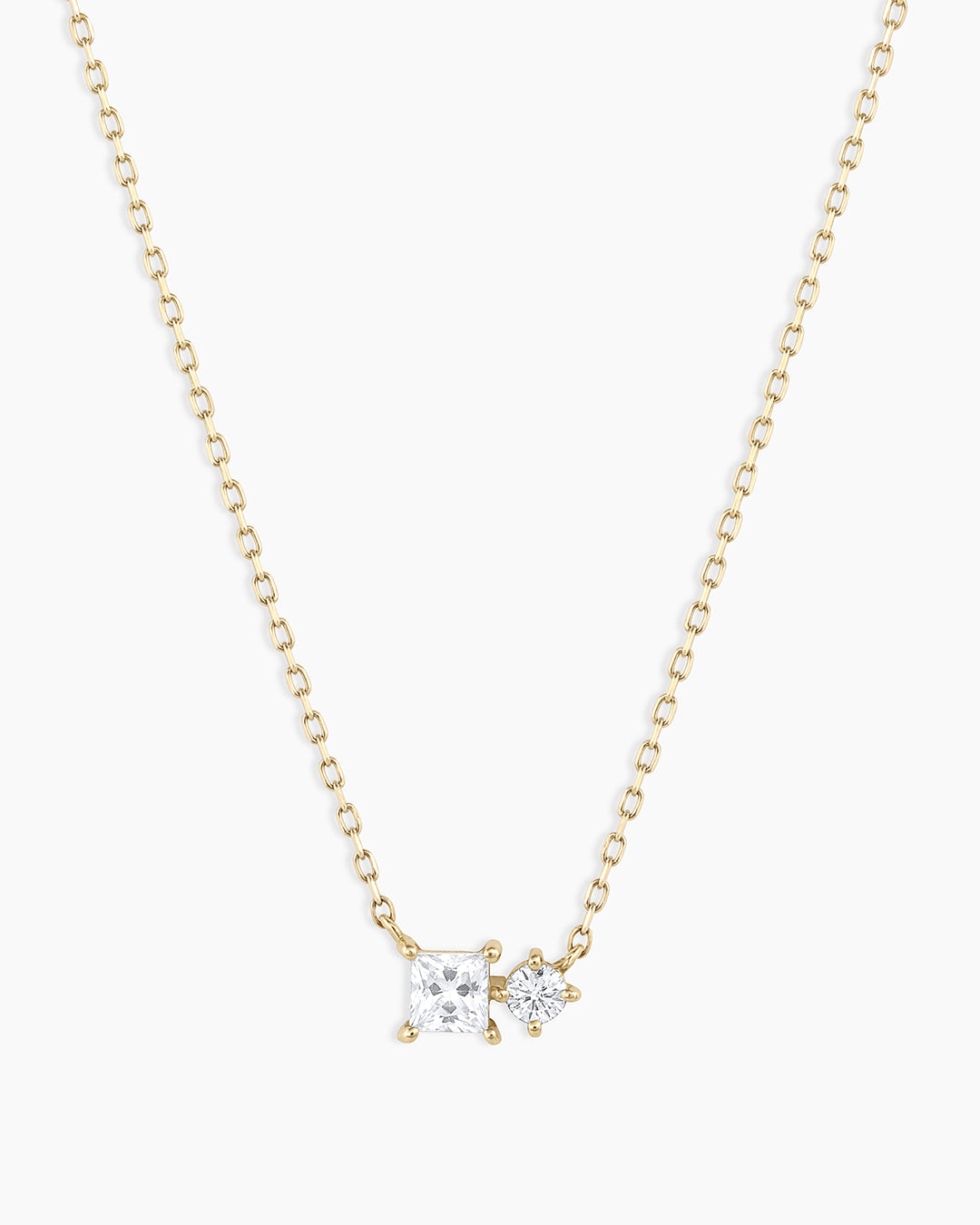 Diamond and White Sapphire Necklace