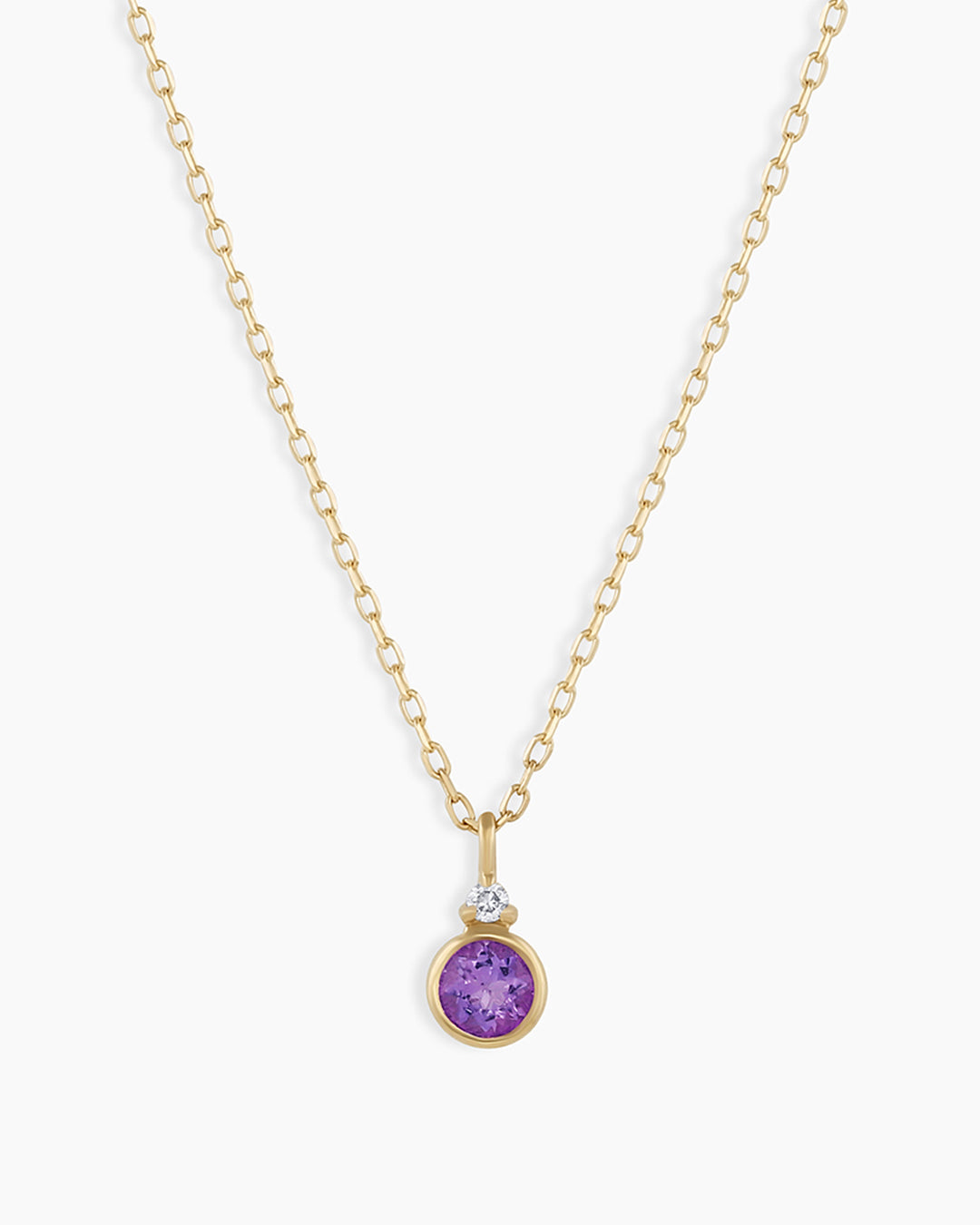 14k Gold Birthstone Necklace